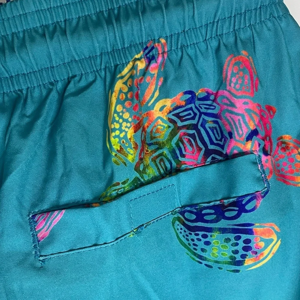 Spicy Tuna Teal turtle Swim Shorts size xl
